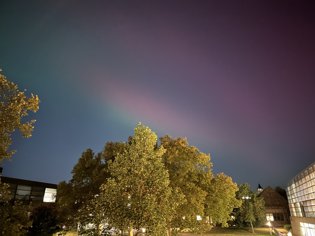 Aurora over Princeton campus